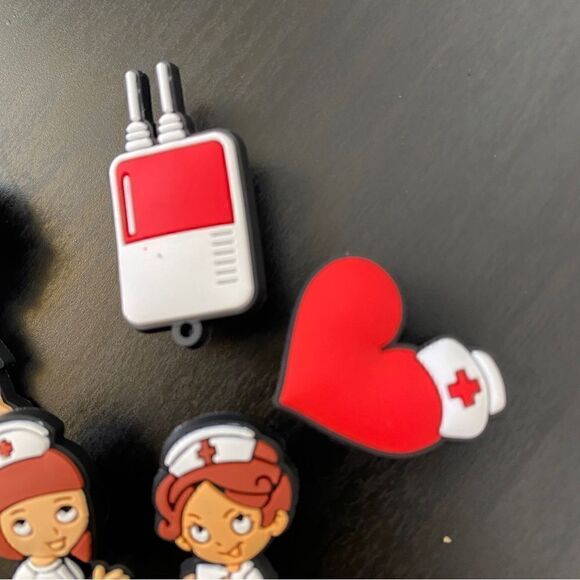 Set of 5 Nursing Croc Charms Novelty - Picture 3 of 5